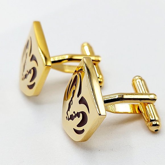 Dodge Ram Truck SUV Car Gold & Red Enamel Cufflinks Link  Shirt Jewelry Wedding - Picture 4 of 8